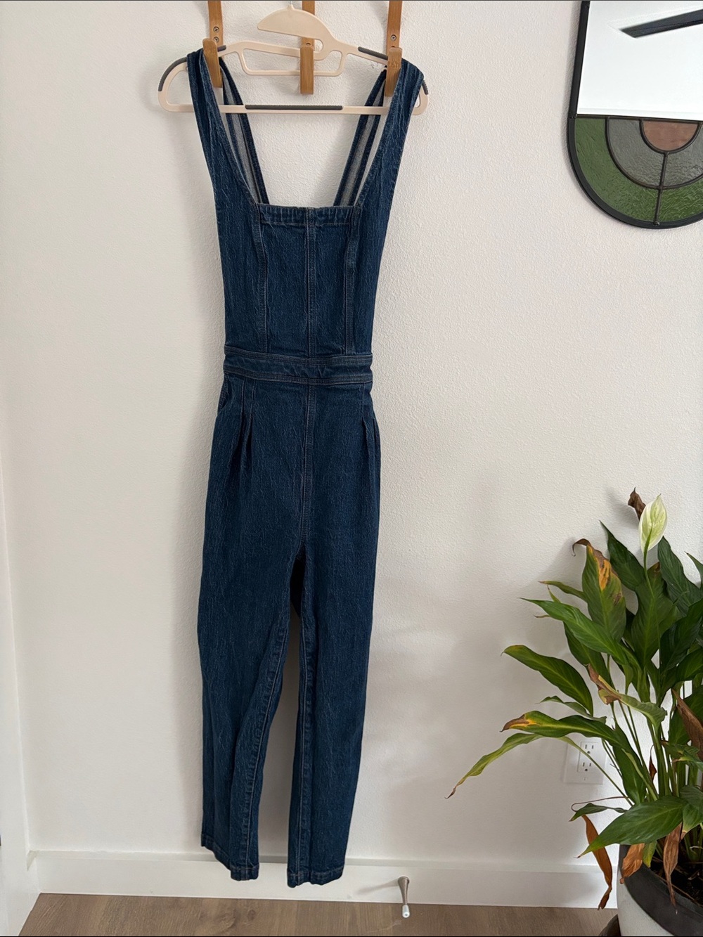 Madewell blue denim jumpsuit overalls